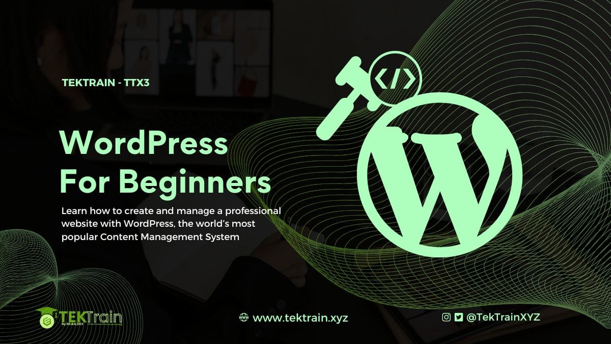 cover for TTX3: WordPress For Beginners
